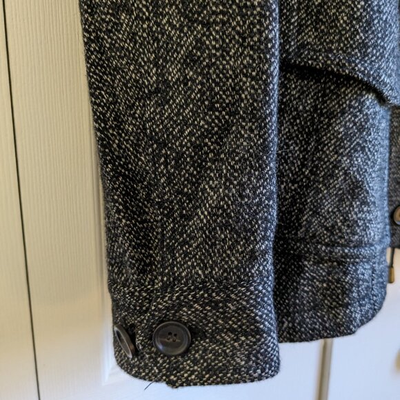 Wearmaster Outerwear Size Small Field Jacket Black Wool Blend Hooded Full Zip - Picture 6 of 14